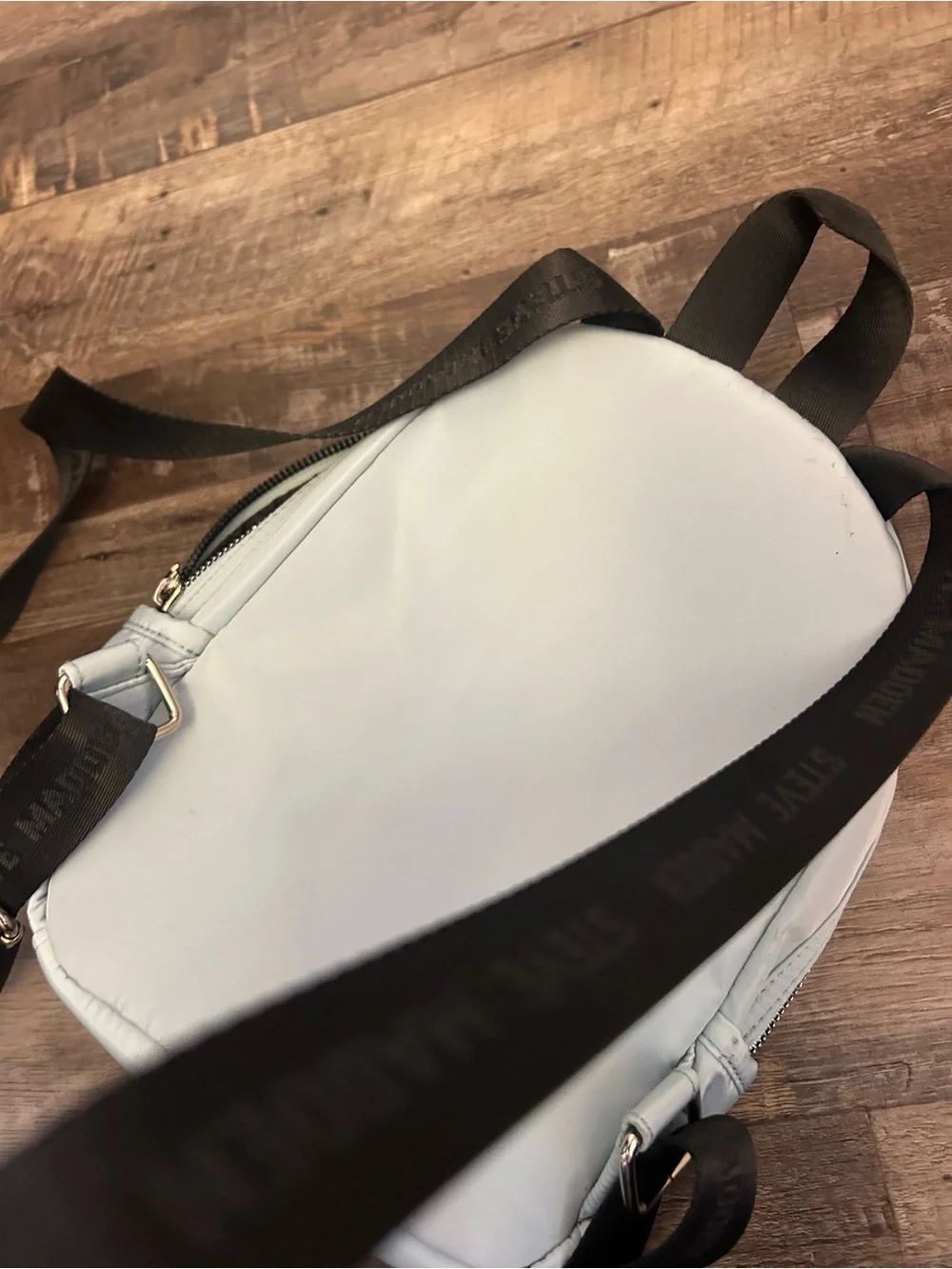 Steve Madden Pale Blue‎ Mini Backpack with Front Zip Pocket